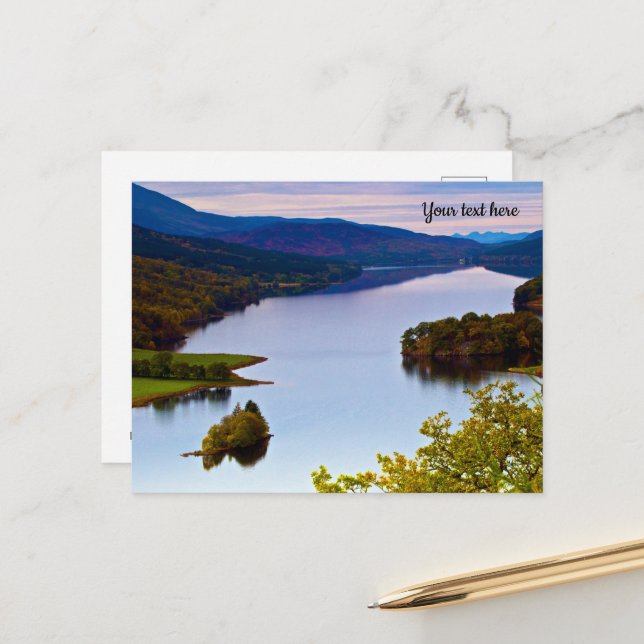 Loch Tummel, Queen's View, Scotland Postcard Postkarte (Vorderseite/Rückseite Beispiel)