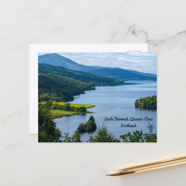 Loch Tummel von Queen's View, Schottland Postcard Postkarte (Vorderseite/Rückseite Beispiel)