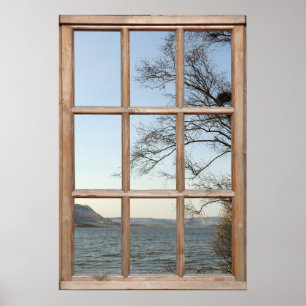 Loch View aus einem Fenster Poster