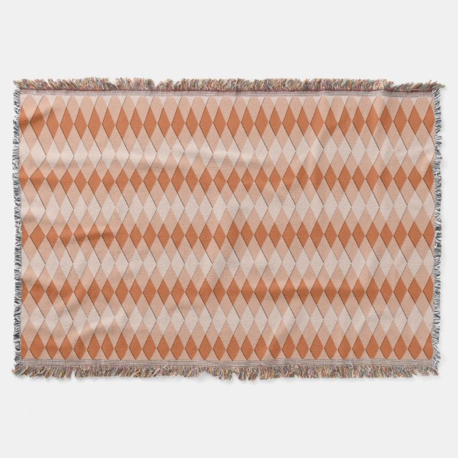 Lochblanket - Muster für horizontale Raute Decke (Vorderseite)