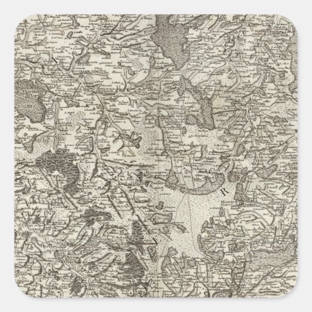 Loches Quadratischer Aufkleber (Vorderseite)