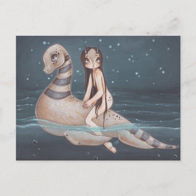 Lochness Fantasy Fantasy Gothic Art Postcard Postkarte (Vorderseite)