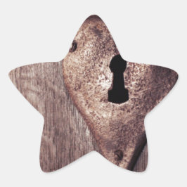 Lock Heart Stern-Aufkleber