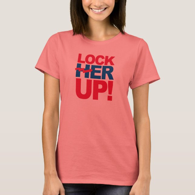 LOCK HER UP - Anti-Hillary - - Anti-Hillary - T-Shirt (Vorderseite)