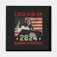Lock Ihm Up Kamala Harris 2024 US Flag Demokratisc