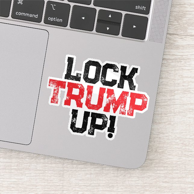 Lock Trump Up Political Laptop Aufkleber (Detail)