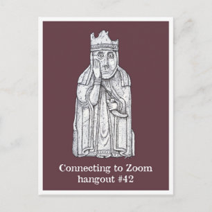 Lockdown Moods: Lewis chessmen - Die Queen Postkarte