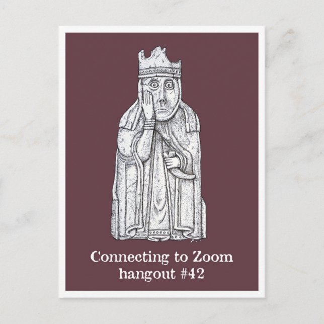 Lockdown Moods: Lewis chessmen - The Queen Postkarte (Vorderseite)