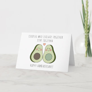 Lockdown Wedding Anniversary Card - Avocado Karte