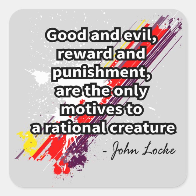 Locke Quadratischer Aufkleber (Vorderseite)