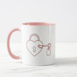 Locked Love Valentine Personalized Mug Tasse