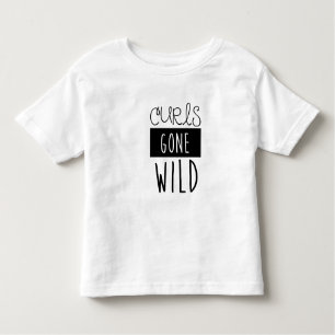 Locken gegangenes wildes Kindert-shirt Kleinkind T-shirt