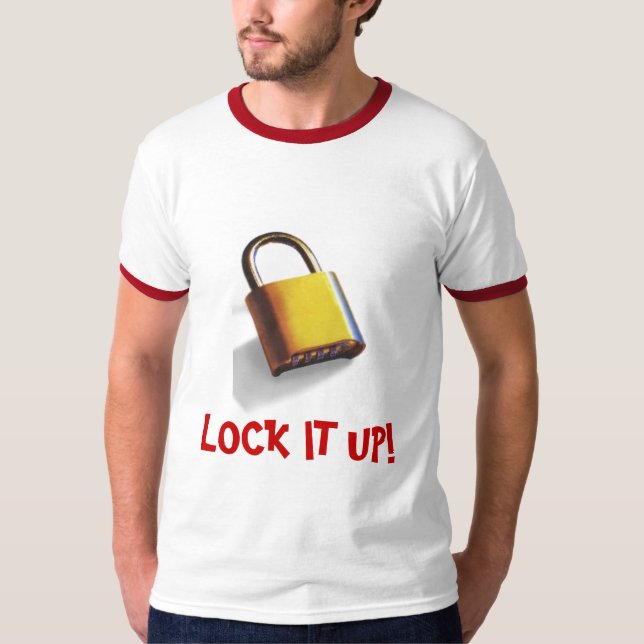 LOCKEN SIE ES AUF! T-Shirt (Vorderseite)