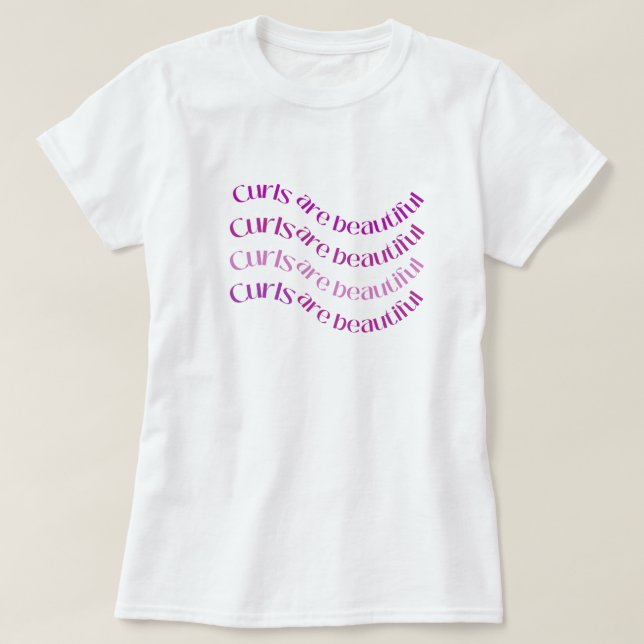 Locken sind schön Lockiges Haar Grafik T-Shirt (Design vorne)