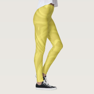 Locken über gelber Grafik Leggings