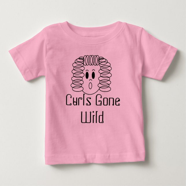 Locken wild gegangen baby t-shirt (Vorderseite)