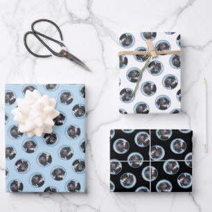 Lockenhaar-Retriever Gemälde Original-Hunde-Kunst Geschenkpapier Set