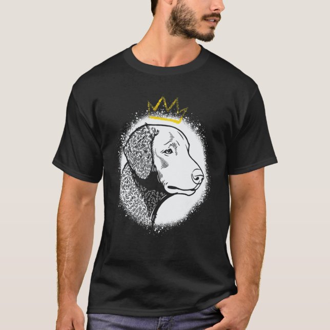 Lockenhauben-Retriever mit Krone T-Shirt (Vorderseite)