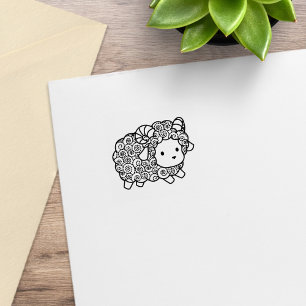 Lockenhautschafböckchen 1x1 gummistempel