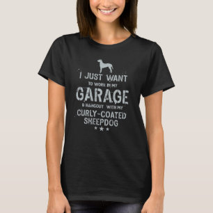 Lockenkurl Retriever Vater Garage Männer hängen T-Shirt