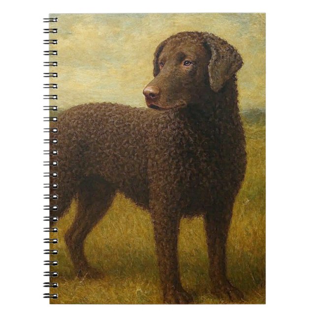 Lockenmantel-Retriever Notizblock (Vorderseite)