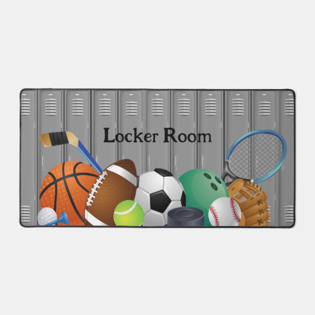 Locker Room Design Desk Mat Schreibtischunterlage (Vorderseite)