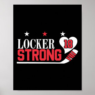 Locker Strong 18 Hockey Poster