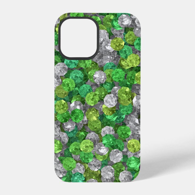 Lockere Smaragd-Edelsteine iPhone Hülle (Rückseite)
