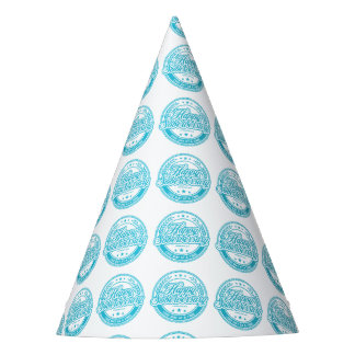 Lockere Soberversary Blaues Papier-Partyhut Partyhütchen