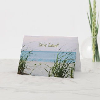 Lockerer Strandhochzeit Einladung