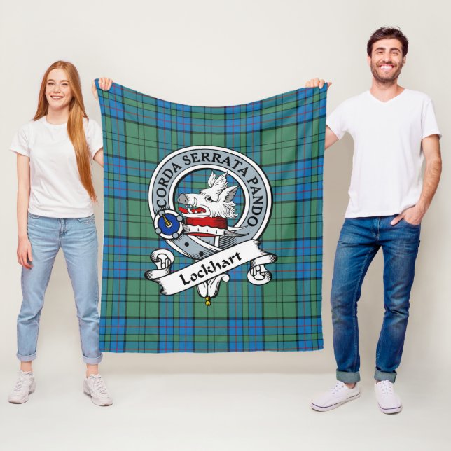 Lockhart Clan Abzeichen Tartan Kariert Fleecedecke (Beispiel)