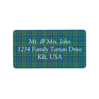 Lockhart Tartan Label Adressaufkleber