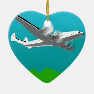Lockheed Constellation Keramik Ornament