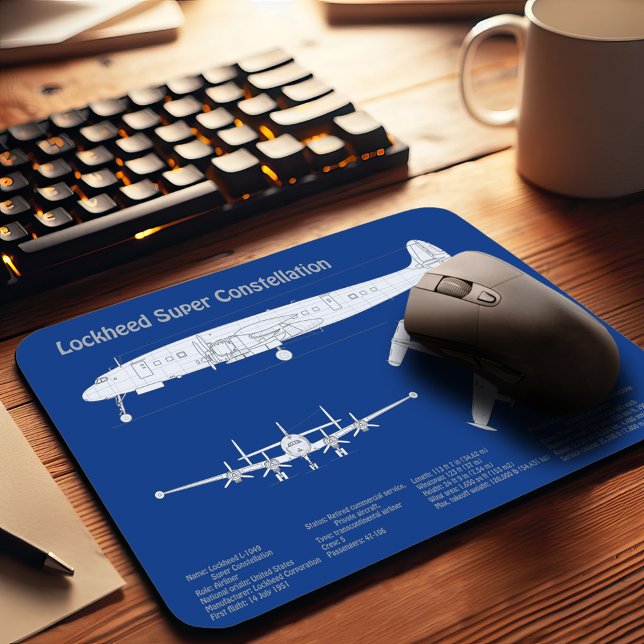 Lockheed L-1049 Super Constellation - Pläne ABD Mousepad (Von Creator hochgeladen)
