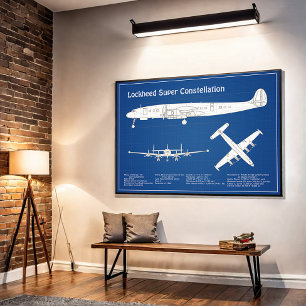Lockheed L-1049 Super Constellation - Pläne ABD Poster