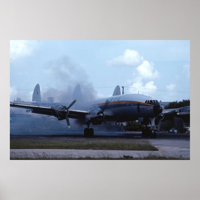 Lockheed L-1049 Super Constellation starten Poster (Vorne)