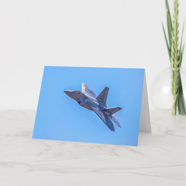 Lockheed Martin F-22A Raptor Greeting Card Karte (Vorderseite)