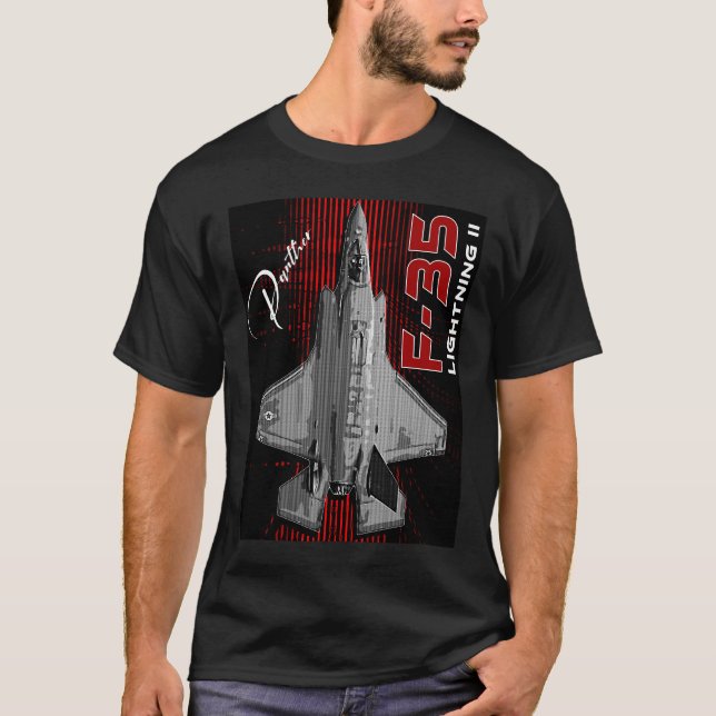 Lockheed Martin F-35 Lightning II USAF Fighterjet T-Shirt (Vorderseite)