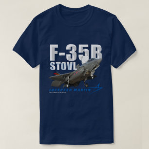 Lockheed Martin F-35B Blitz II Stealth Fighter T-Shirt
