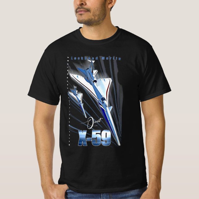 Lockheed Martin X-59 Quesst QueSST Supersonic Airc T-Shirt (Vorderseite)