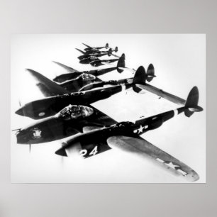 Lockheed P-38 Blitze Poster