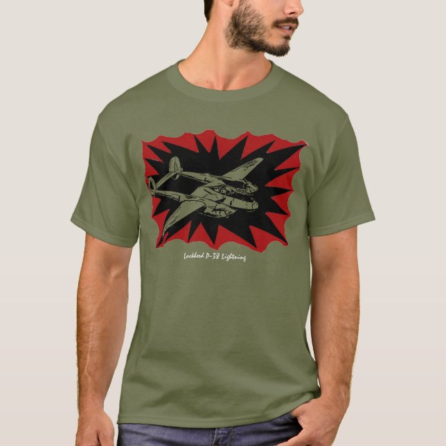 Lockheed P-38 Blitze T - Shirt (Vorderseite)