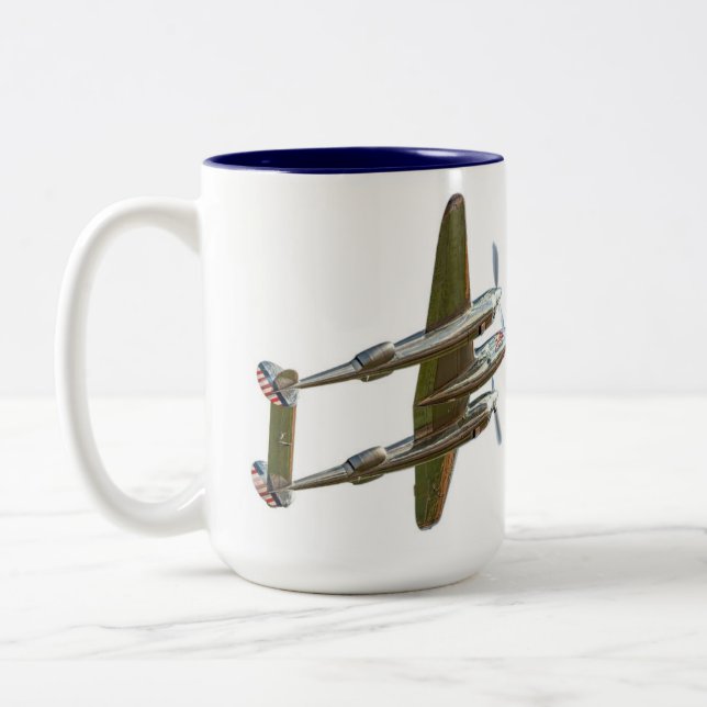 Lockheed P-38 Blitze Zweifarbige Tasse (Links)