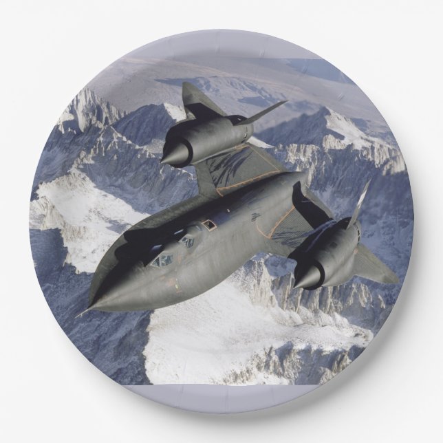 Lockheed SR-71B Blackbird Pappteller (Vorderseite)