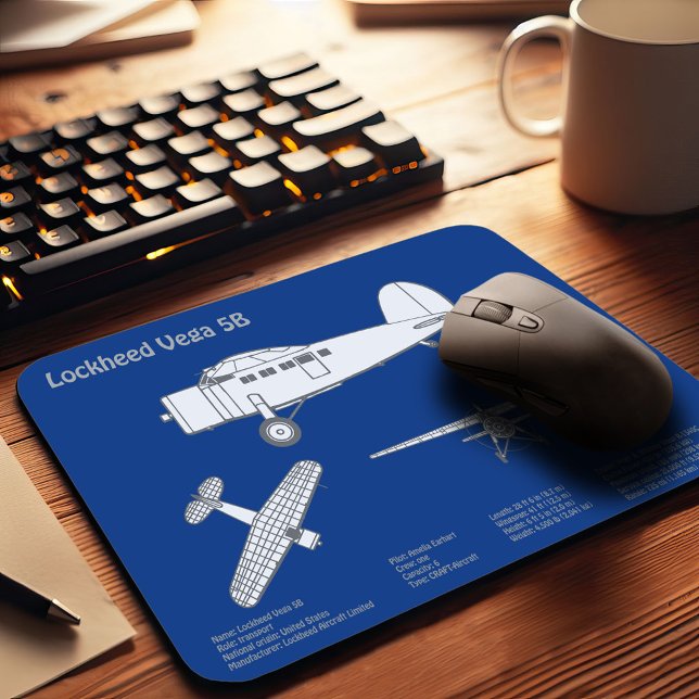 Lockheed Vega 5B - Flugzeugpläne ABD Mousepad (Von Creator hochgeladen)