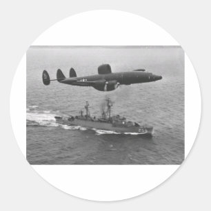 Lockheed WV-2 Super Constellation Runder Aufkleber