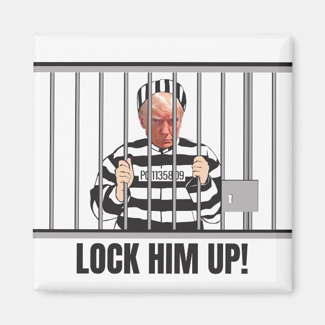 LockHimUp Square Magnet (Vorne)