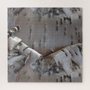 Lockige Birkenrinde Baum Rustikal Puzzle