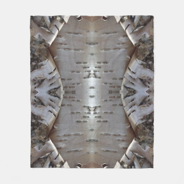 Lockige Birkenrinde Rustikal Fleecedecke (Vorderseite)
