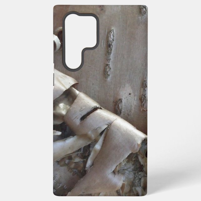 Lockige Birkenrindenbaum-Rustikalität Samsung Galaxy Hülle (Rückseite)